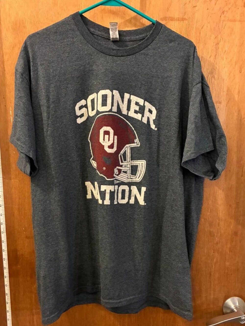 Size XL - Gray Short Sleeve OU T-Shirt - Sooners